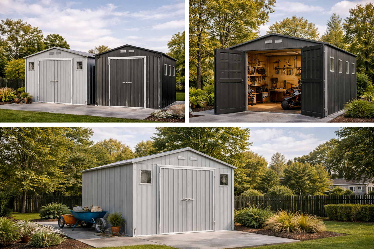 Pro Steel Bolt-Together Workshop —  8' x 10' & 10' × 12'